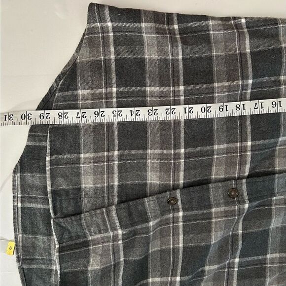 Polo Ralph Lauren Gray Plaid Cotton Elbow Patch Flannel Shirt Size Large - Picture 10 of 10
